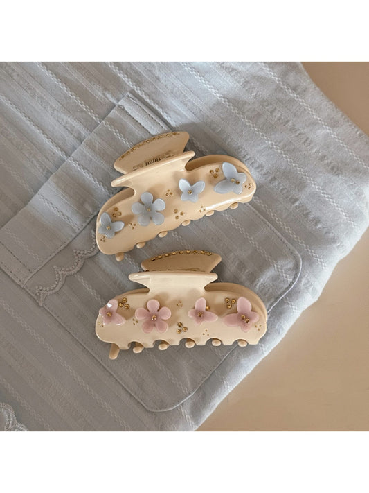 Beau - Sweet Flower Detail Acetate Claw Clip
