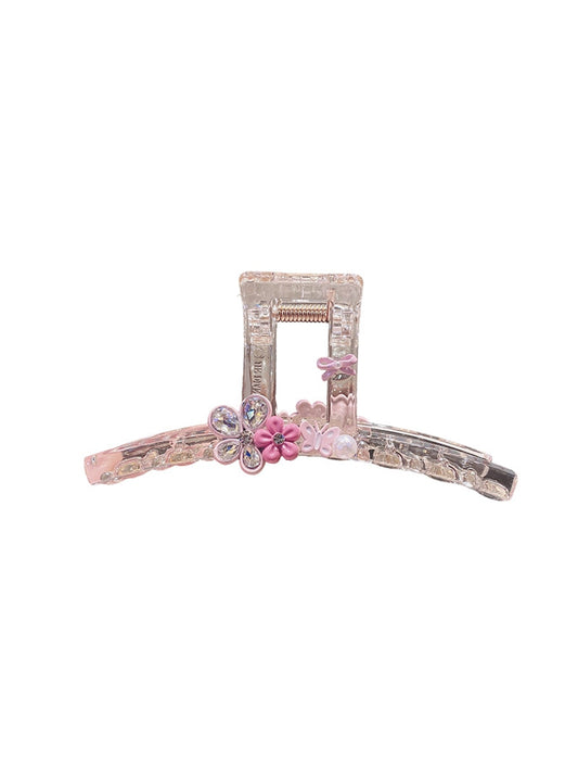 Beau - Flower Decor Transparent PVC Claw Clip