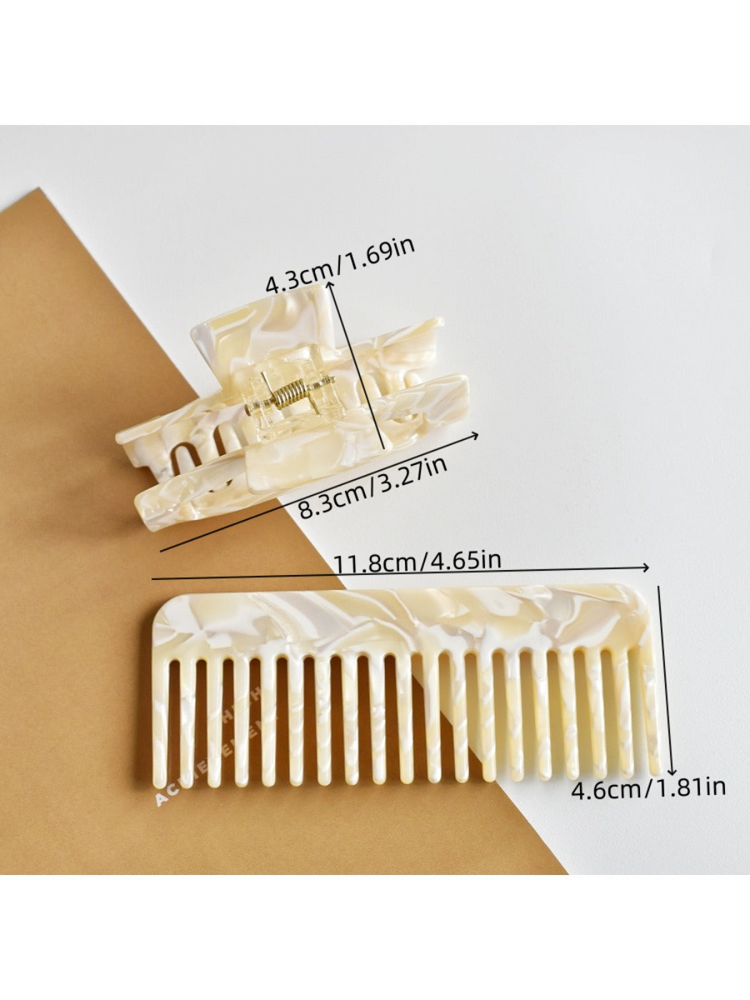 Beau - Hair Comb and Claw Clip 2 PCS Set
