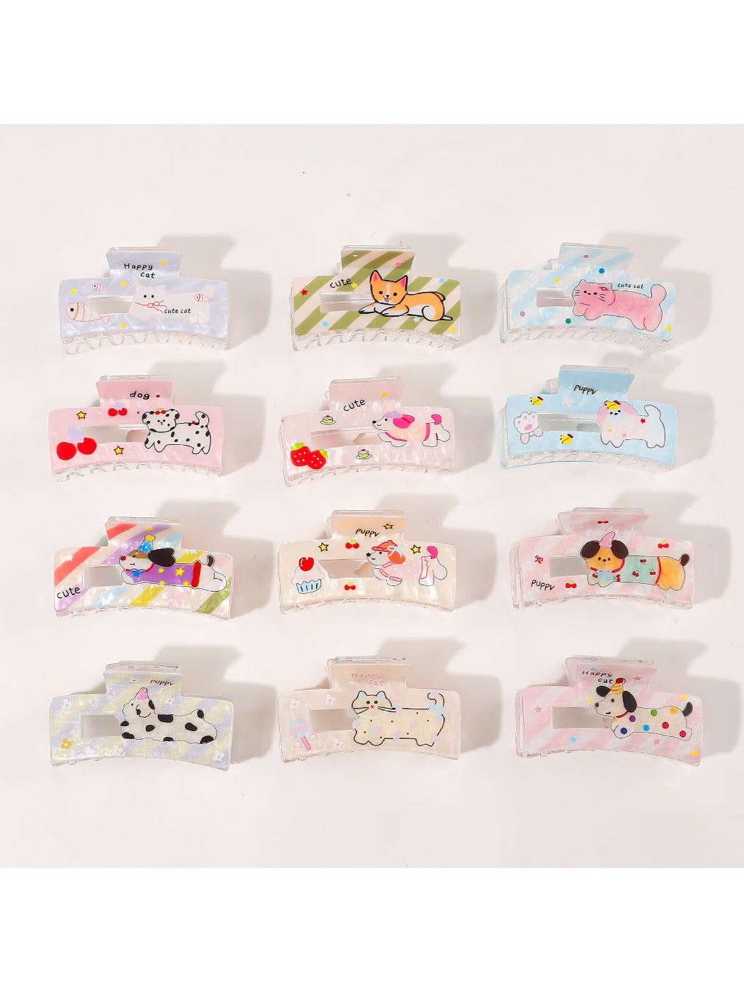 Beau - Square Animal Print Hair Claw Clip