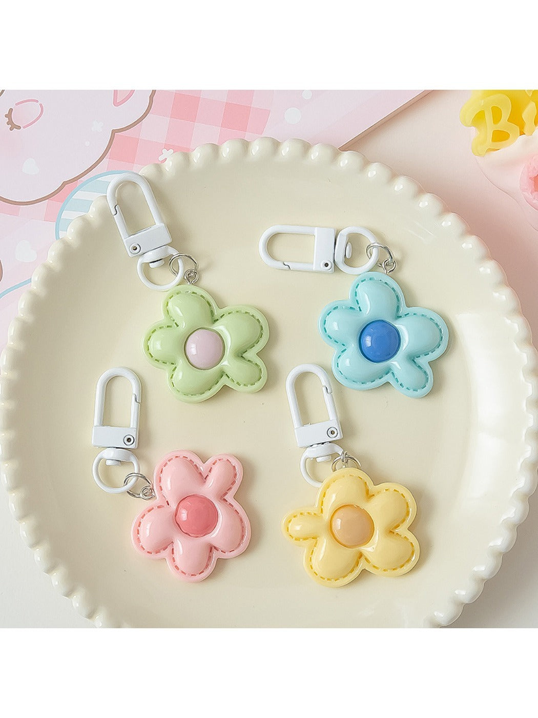 Keypus - Cute Colorful Flower Keychain