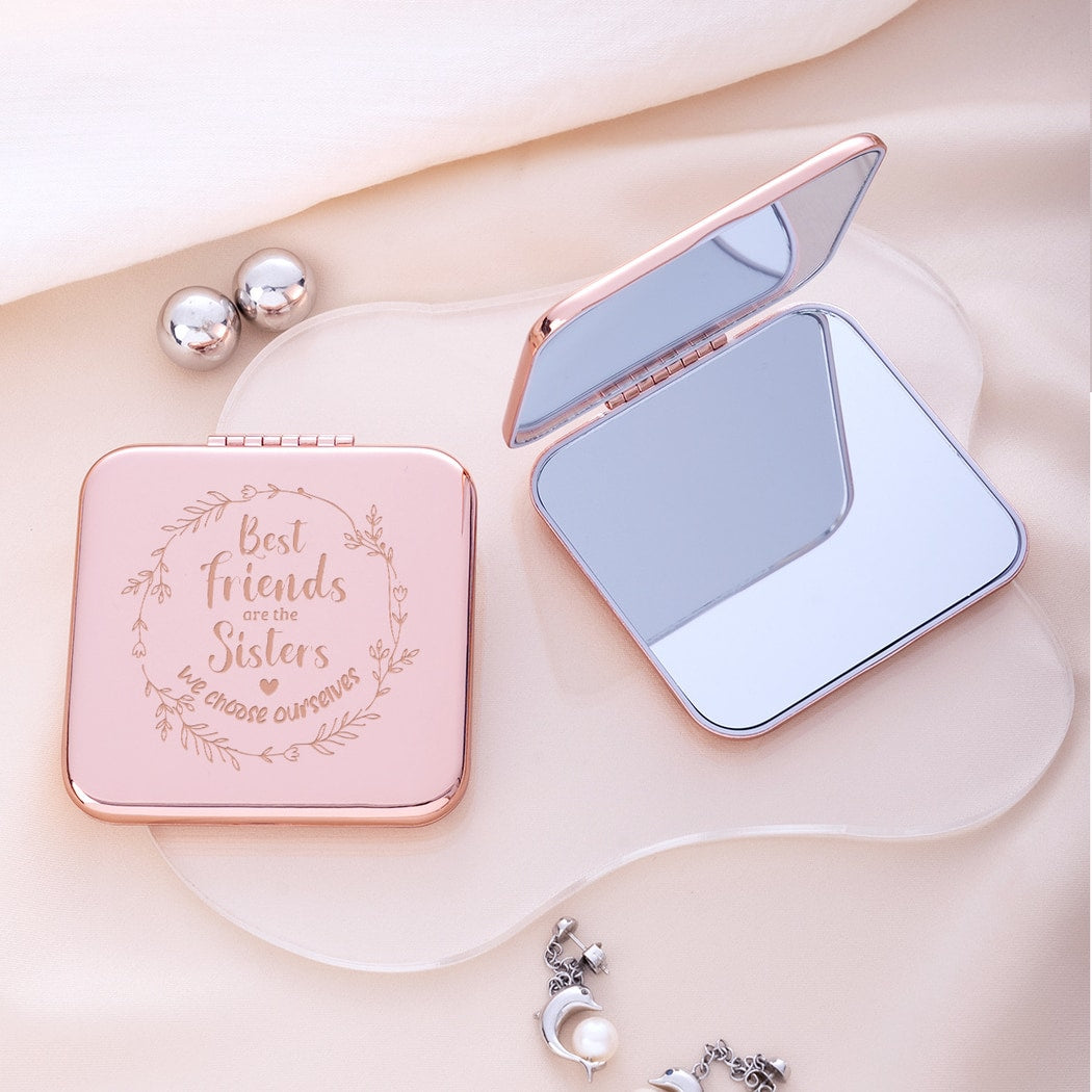 Mirroray - Square Alloy Folding Travel Makeup Mirror