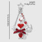 Keypus - Red Bow and Strawberry Pendant Keychain