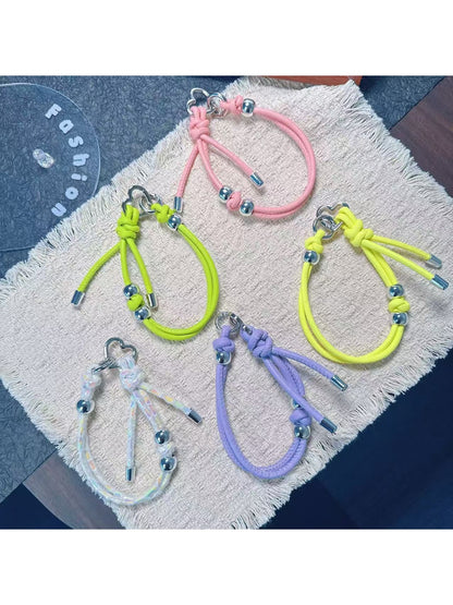 Keypus - Solid Color Knotted Wrist Phone Strap Lanyard