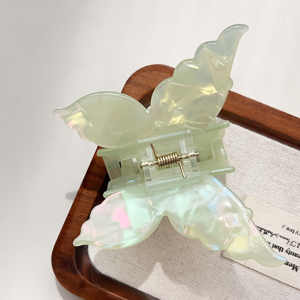 Beau - Glossy Butterfly Shape Pastel Claw Clip