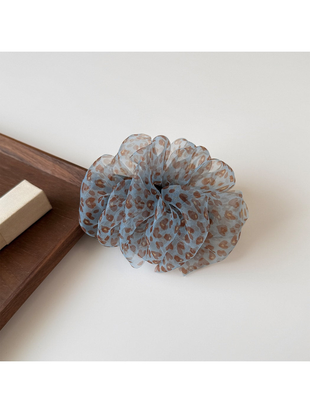 Beau - Floral Mesh Gathered Polyester Banana Clip