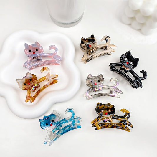 Beau - Openwork Cat Shape Decorative Claw Clip