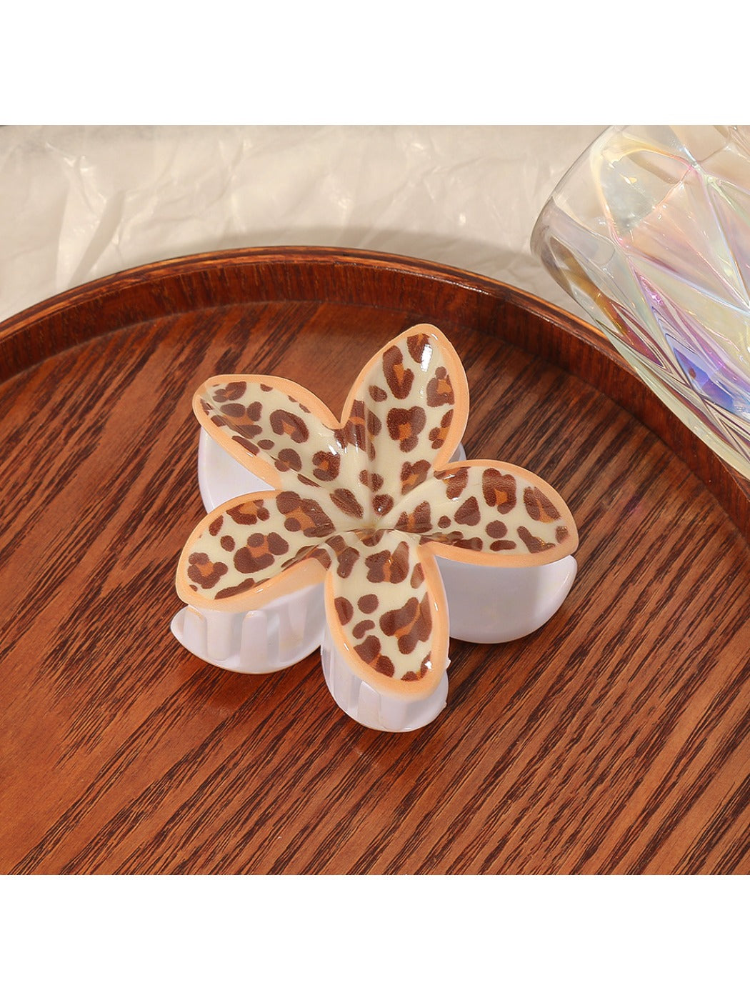 Beau - Adorable Leopard Print Flower Shaped Claw Clip