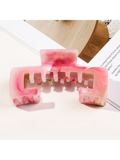 Beau - Geometric Marble Style PC Claw Hair Clip