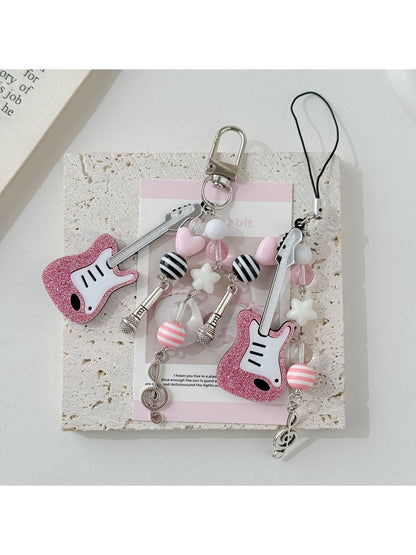 Keypus - Beaded Guitar Music Note Keychain