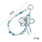 Keypus - Sculpted Iris Flower Beaded Bag Charm Keychain