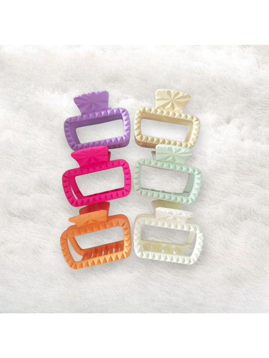 Beau - Open Square Textured Hair Claw Clip