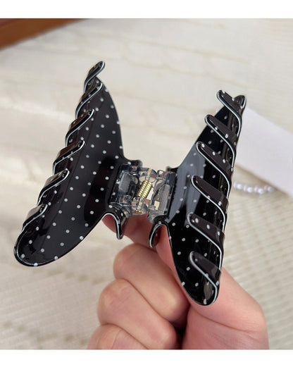 Beau - Solid Color Polka Dot Claw Clip