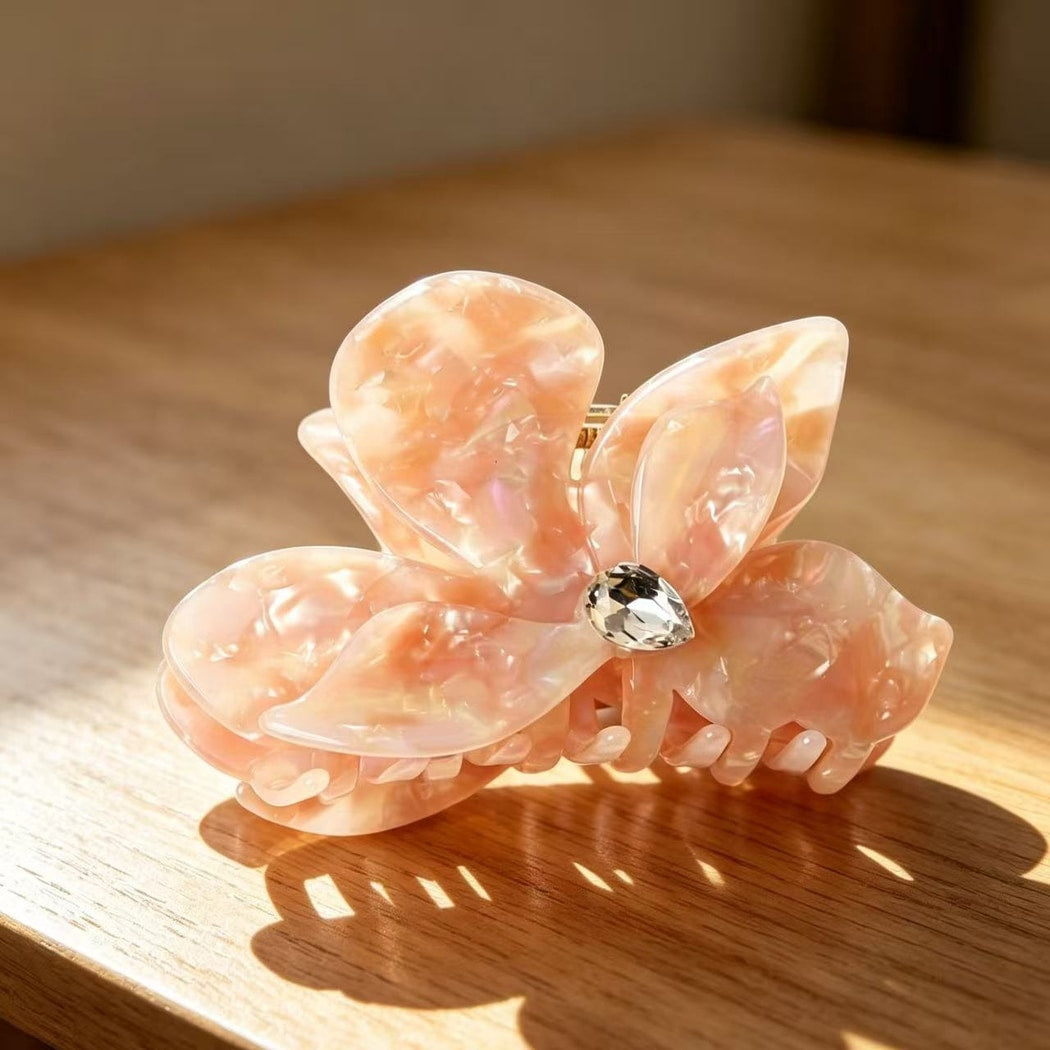 Beau - Petal Shape Acetate Decorative Claw Clip