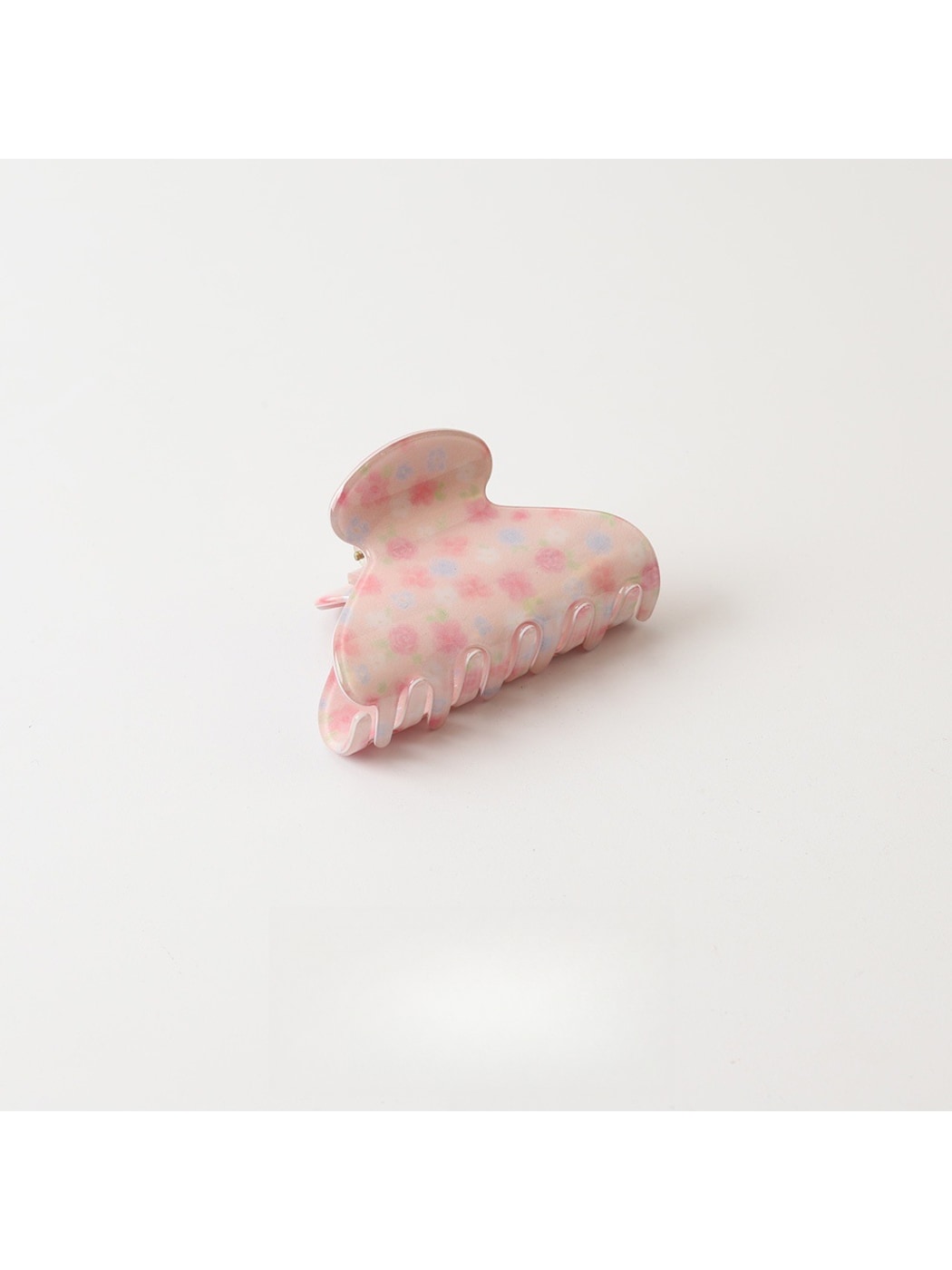 Beau - Pink Floral Printed PVC Hair Claw Clip