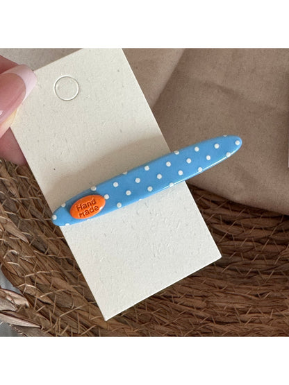 Beau - Polka Dot Acrylic Side Section Hair Clip