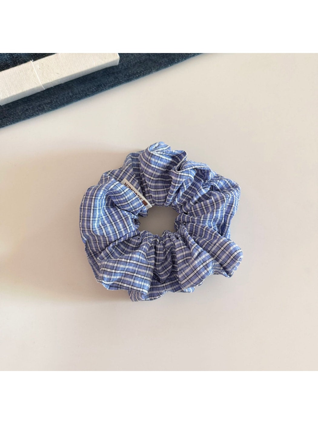 Gifty - Plaid Polyester Fabric Scrunchie
