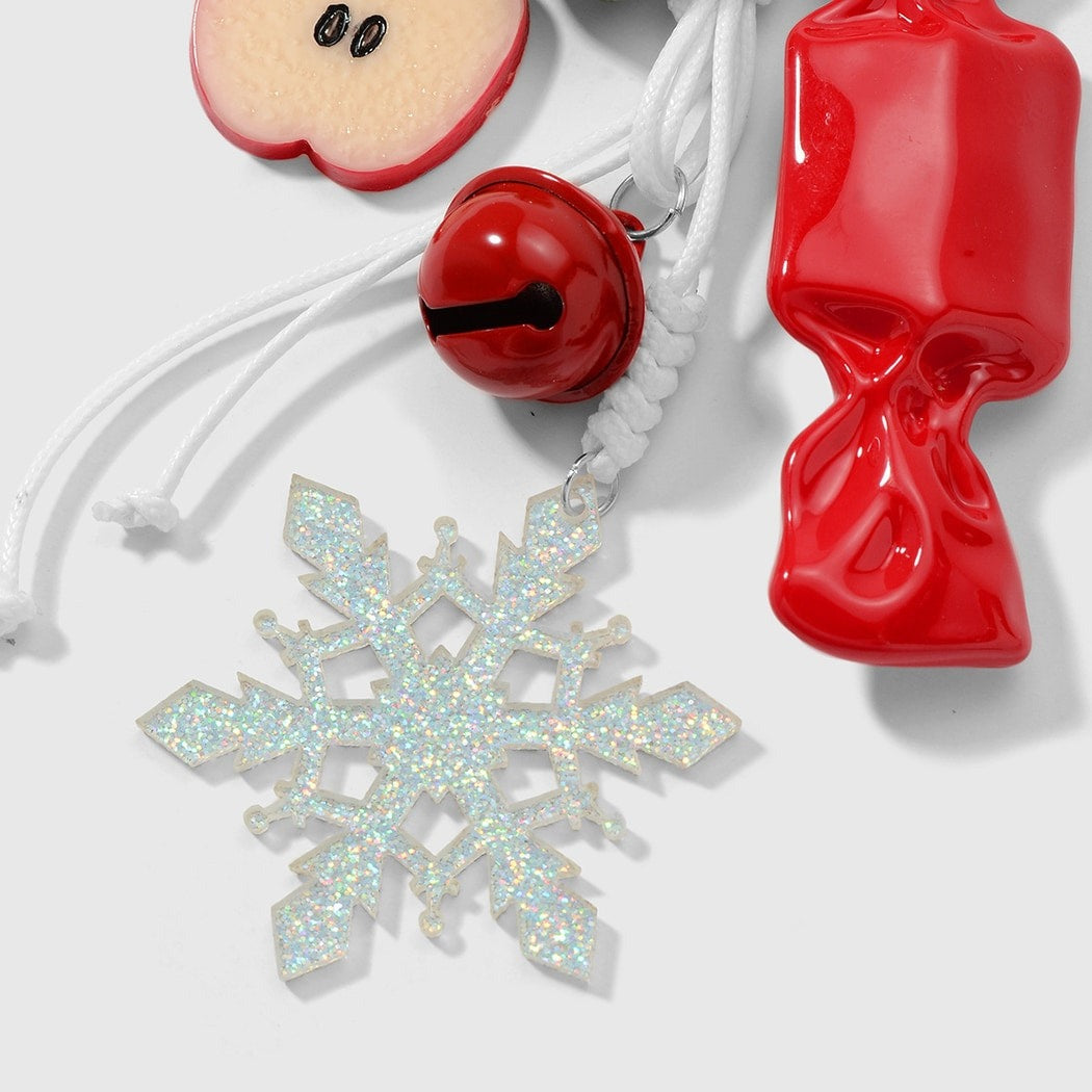 Keypus - Christmas Candy Snowflake Bell Keychain
