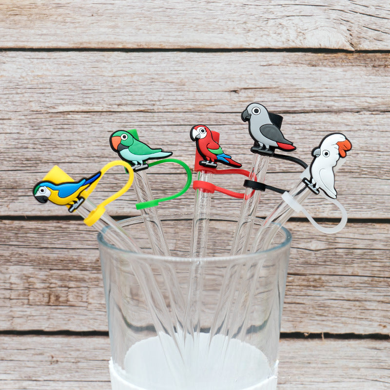 11pcs Parrot Straw Cover Set