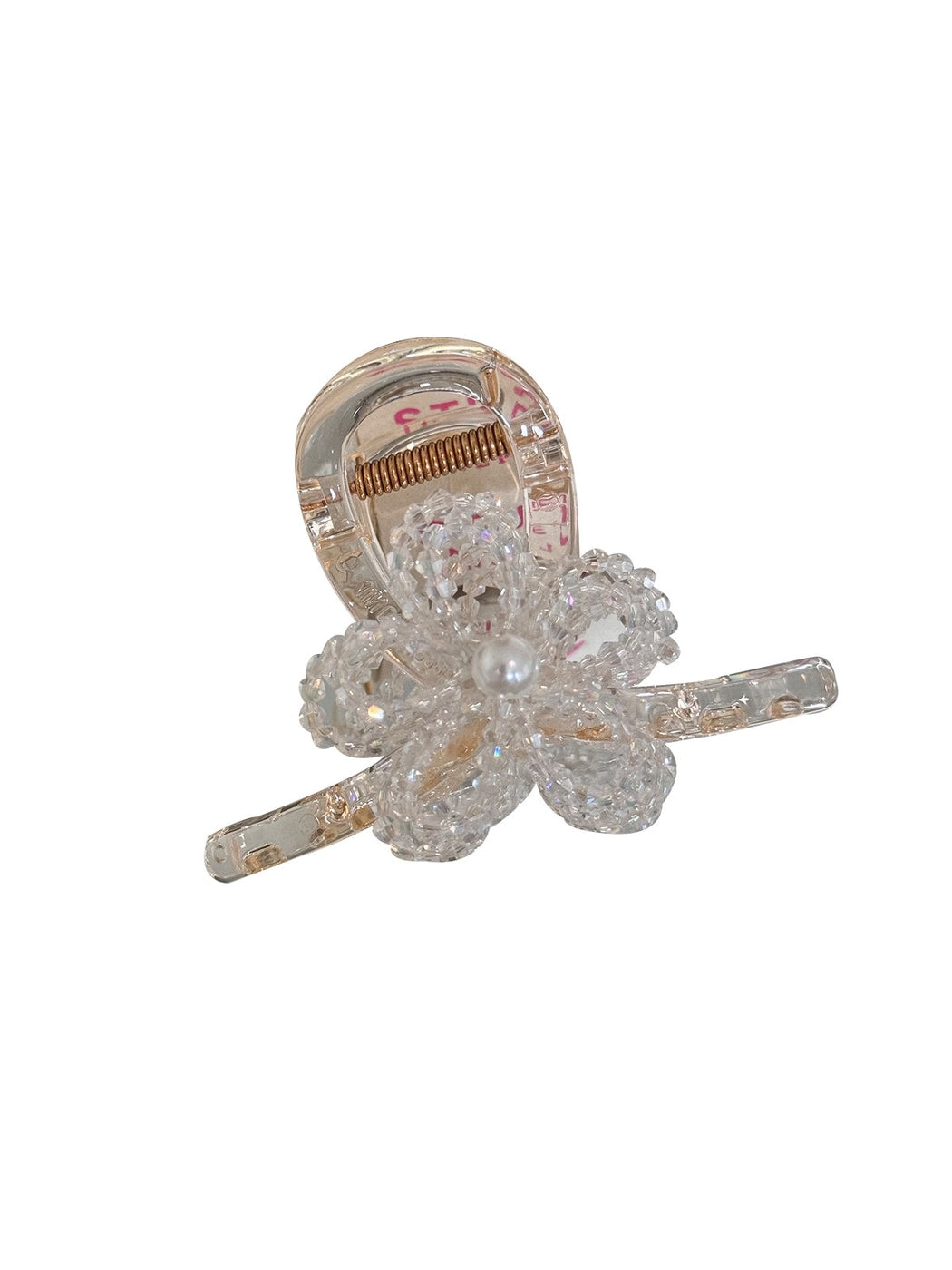 Beau - Beaded Floral Geometric Plastic Claw Clip