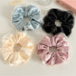 Gifty - Polyester Satin Look Mesh Trim Scrunchie