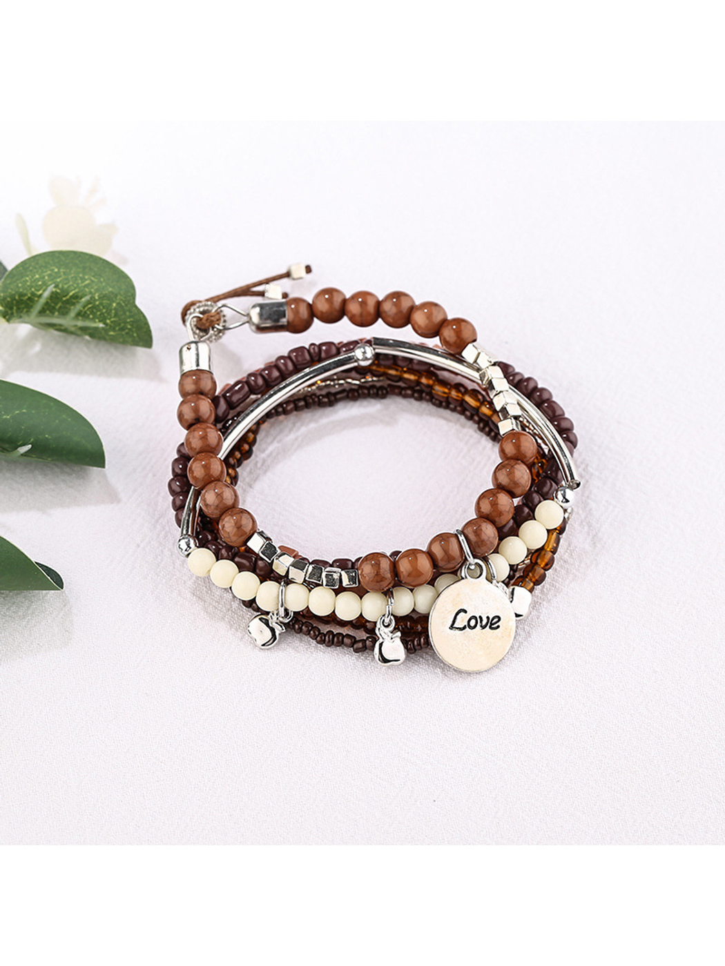 Lovra - Bohemian Layered Beaded Pendant Bracelet