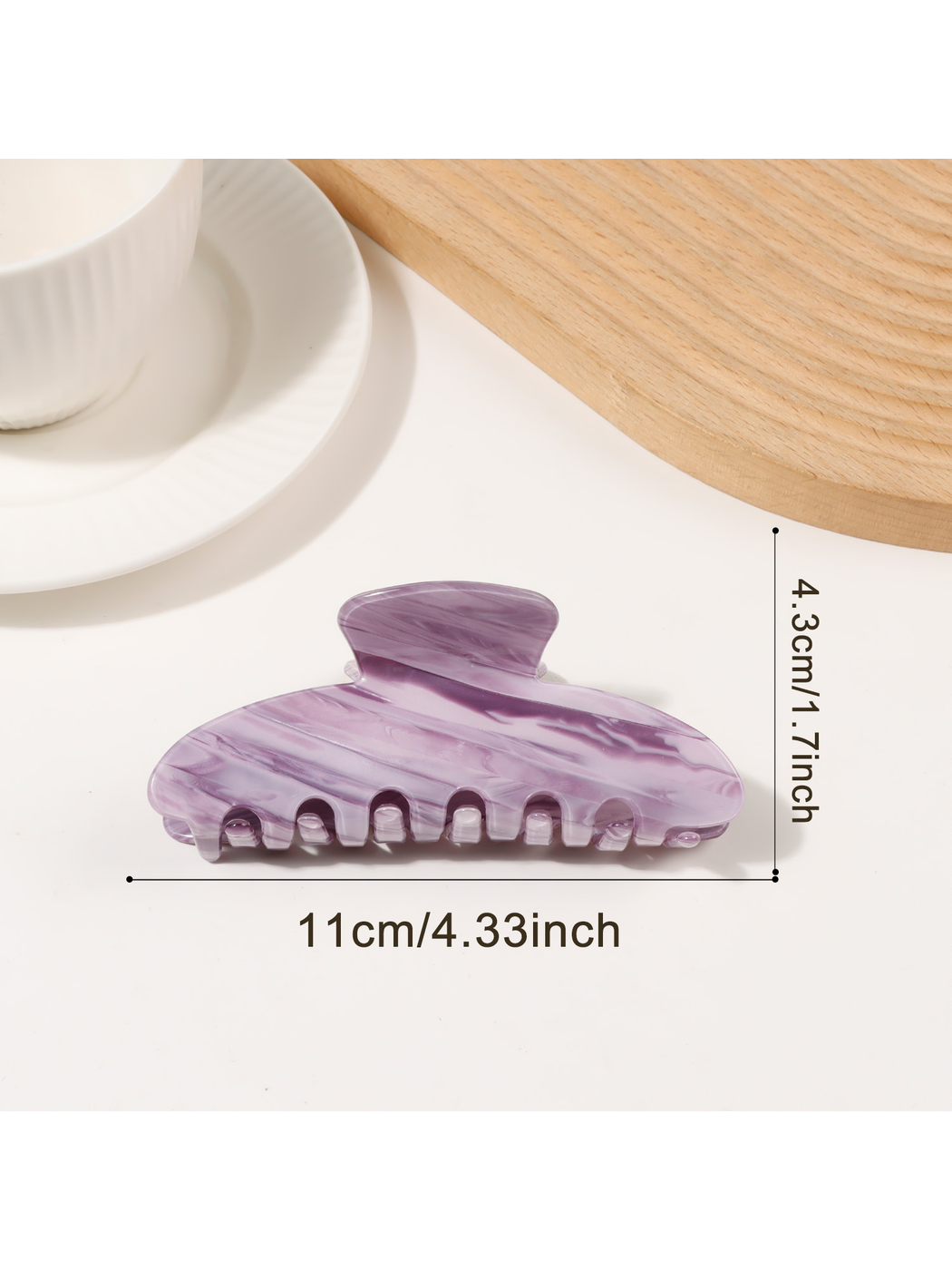 Beau - Marbled Print Hair Claw Clip