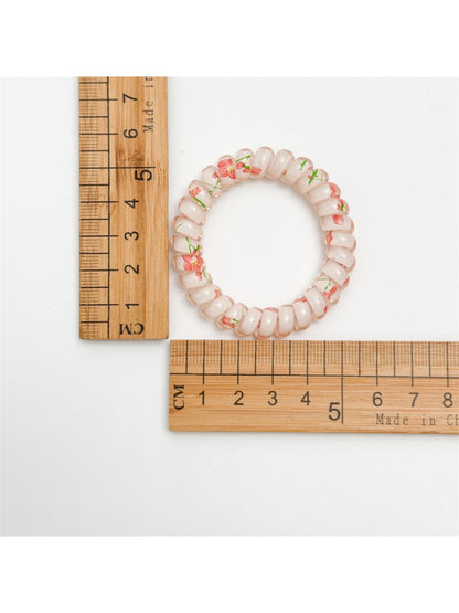 Gifty - Floral Print Telephone Hair Ring