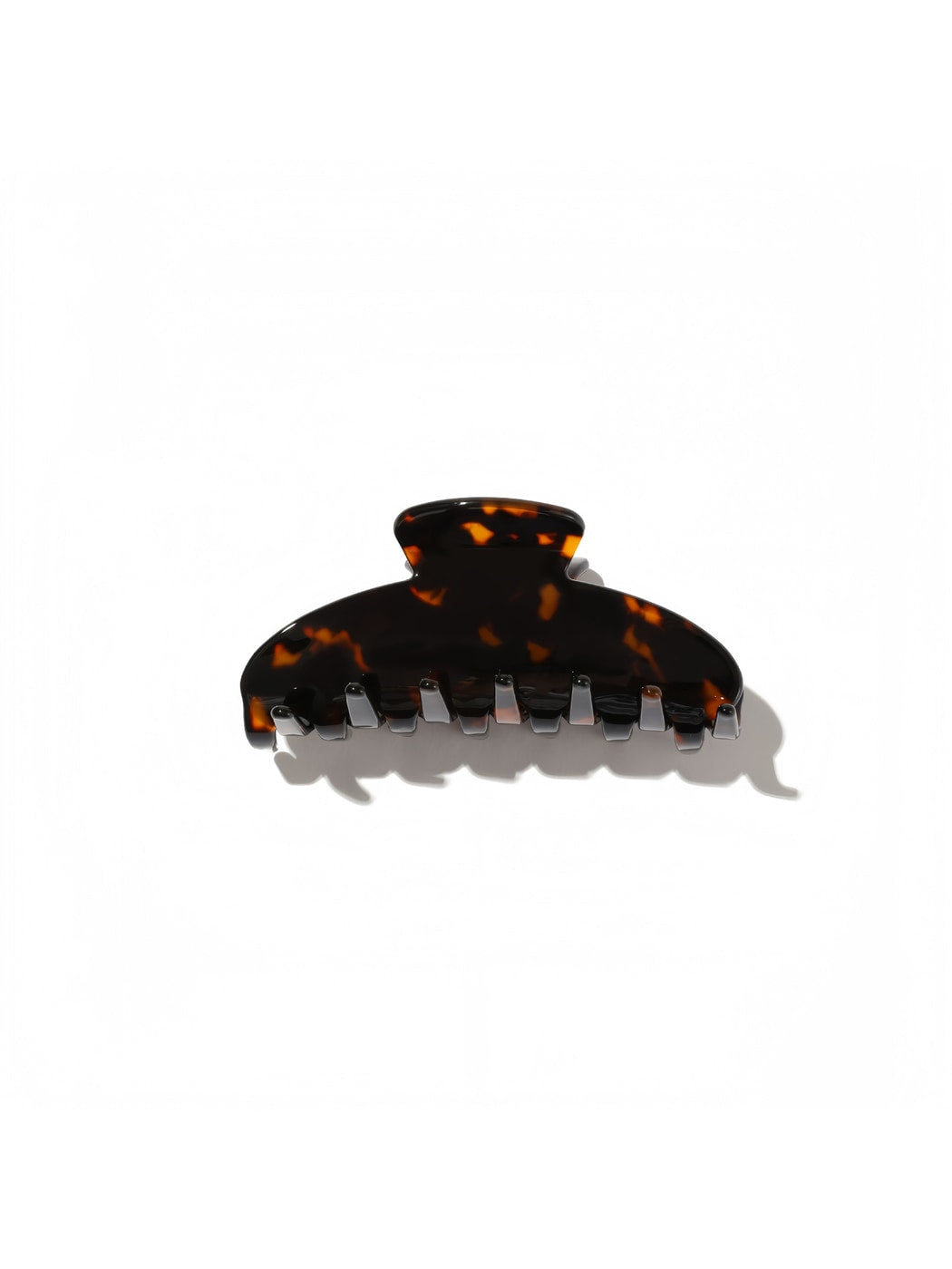 Beau - Oval Acetate Fiber Patterned Hair Claw Clip
