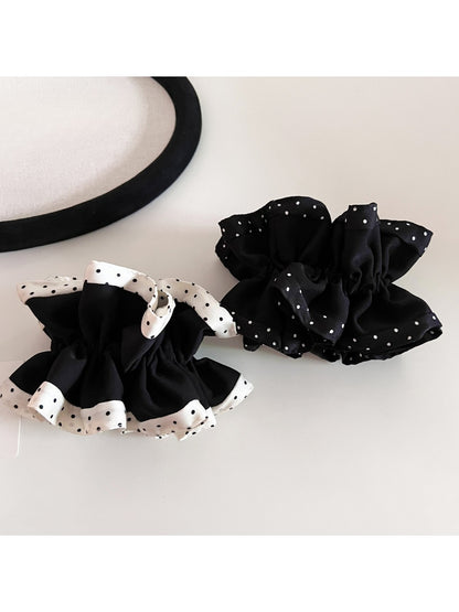Gifty - Elegant Satin Polka Dot Scrunchie