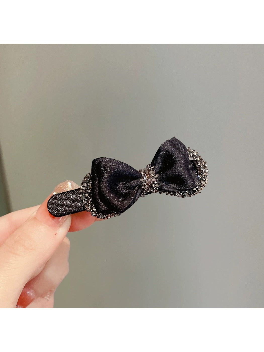 Beau - Rhinestone-Embellished Bow Hair Clip