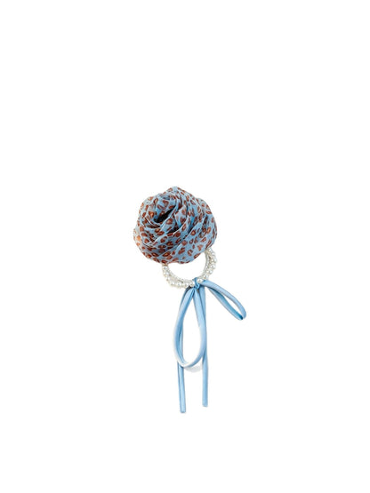 Gifty - Floral Mesh Ribbon Ponytail Flower Hair Tie