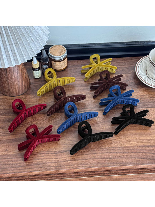 Beau - Elegant Velvet Hair Claw Clip Large