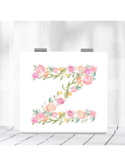 Mirroray - Floral Letter Pattern Foldable Makeup Mirror