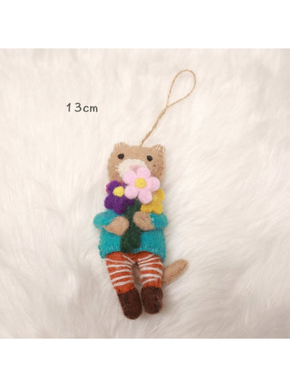 Feltery - Cute Plush 3D Cat Keychain Key Ring Bag Charm
