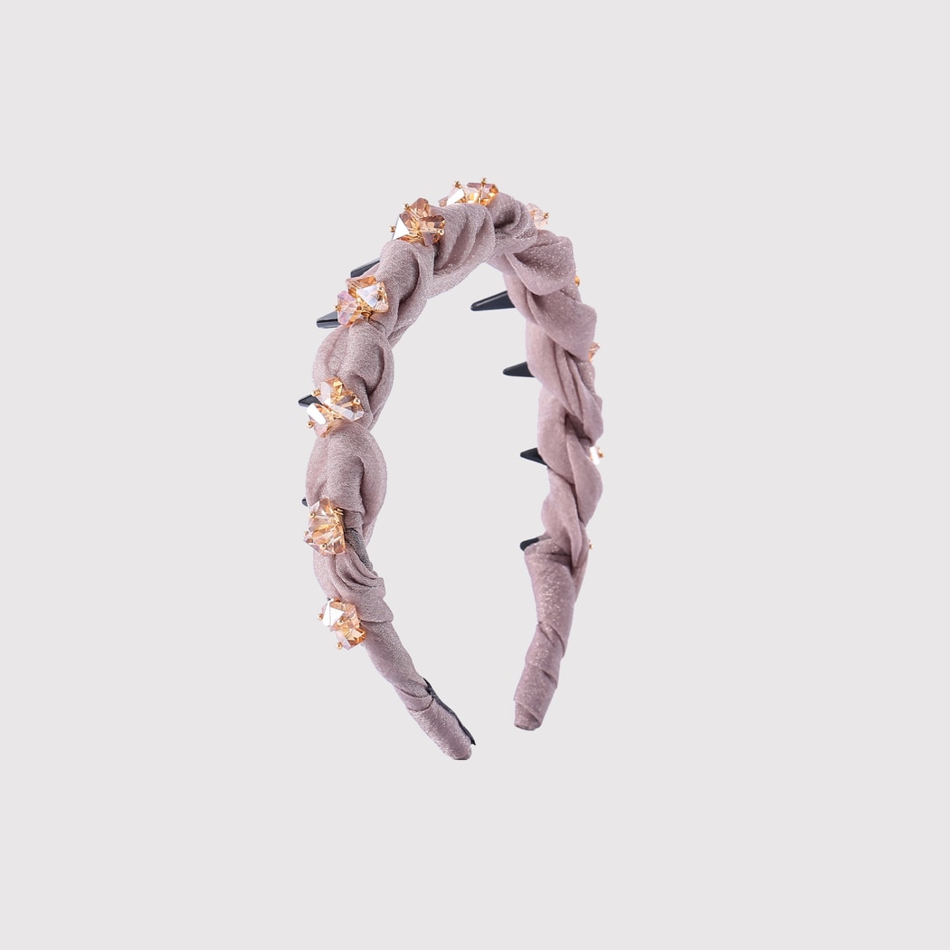 Gifty - Sweet Braided Rhinestone Accent Headband