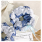 Gifty - Lace Trim Denim Bow Scrunchies