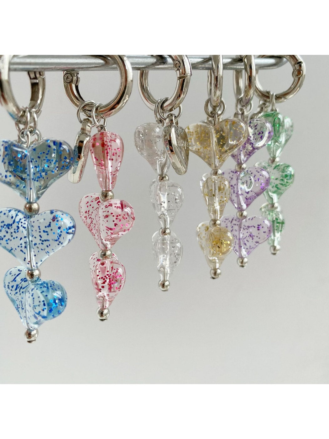 Keypus - Layered Transparent Heart Charm Keychain