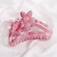 Beau - Glossy Flower Accent Ombre Claw Clip