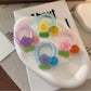 Gifty - Plastic Flower Bead Spiral Ponytail Hair Tie