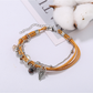 Lovra - Bohemian Leaf Beaded Layered Bracelet