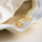 Earedge - Openwork Sunflower Stud Earrings