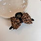 Beau - Edgy Leopard Print Bow Claw Clip