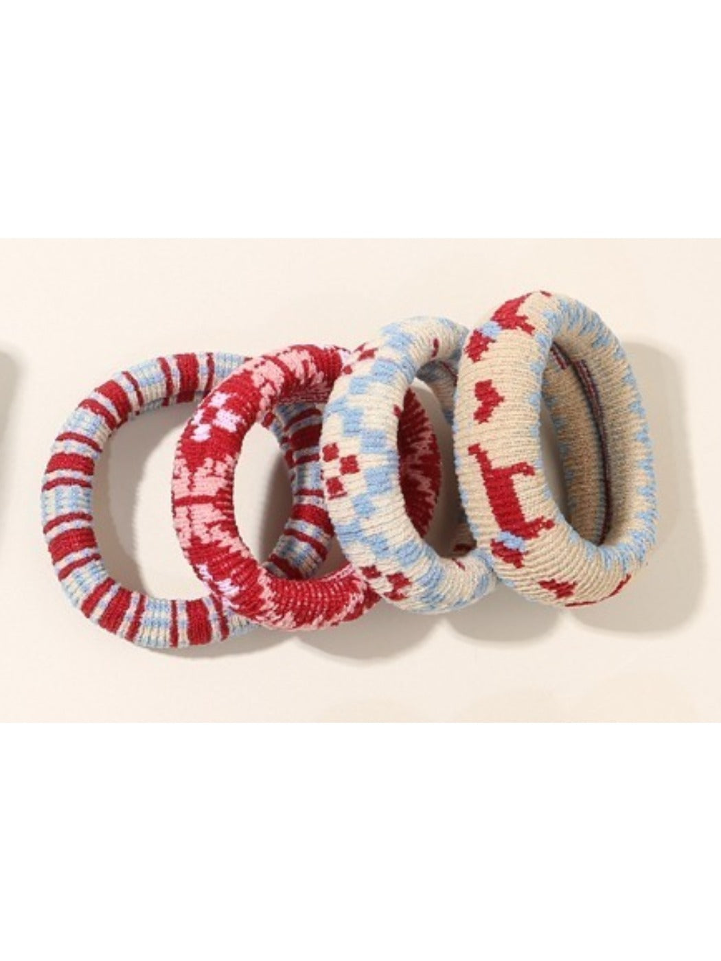 Gifty - Elastic Colorful Towel Hair Ring Set