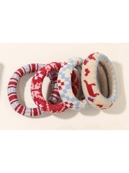 Gifty - Elastic Colorful Towel Hair Ring Set