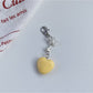 Keypus - Beaded Heart Bag Charm Alloy Plastic Keychain