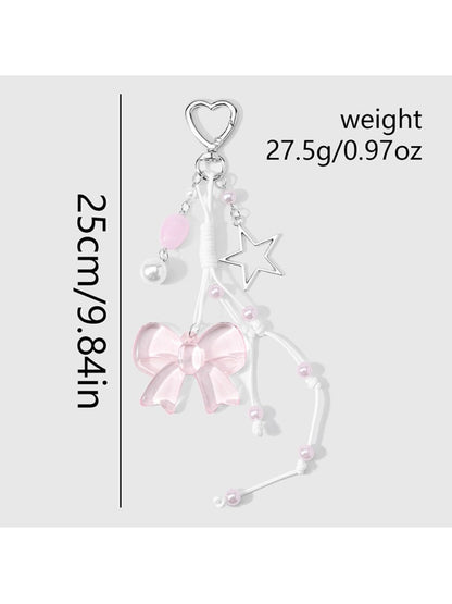 Keypus - Y2K Acrylic Bow Heart Star Dangle Keychain