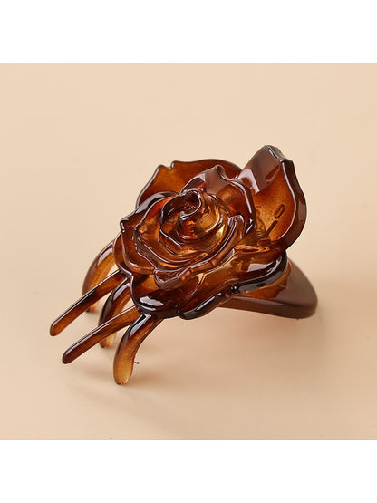Beau - Rose Shape Plastic Hair Clip
