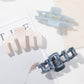 Beau - Marbled Finish Plastic Shark Style Claw Clip