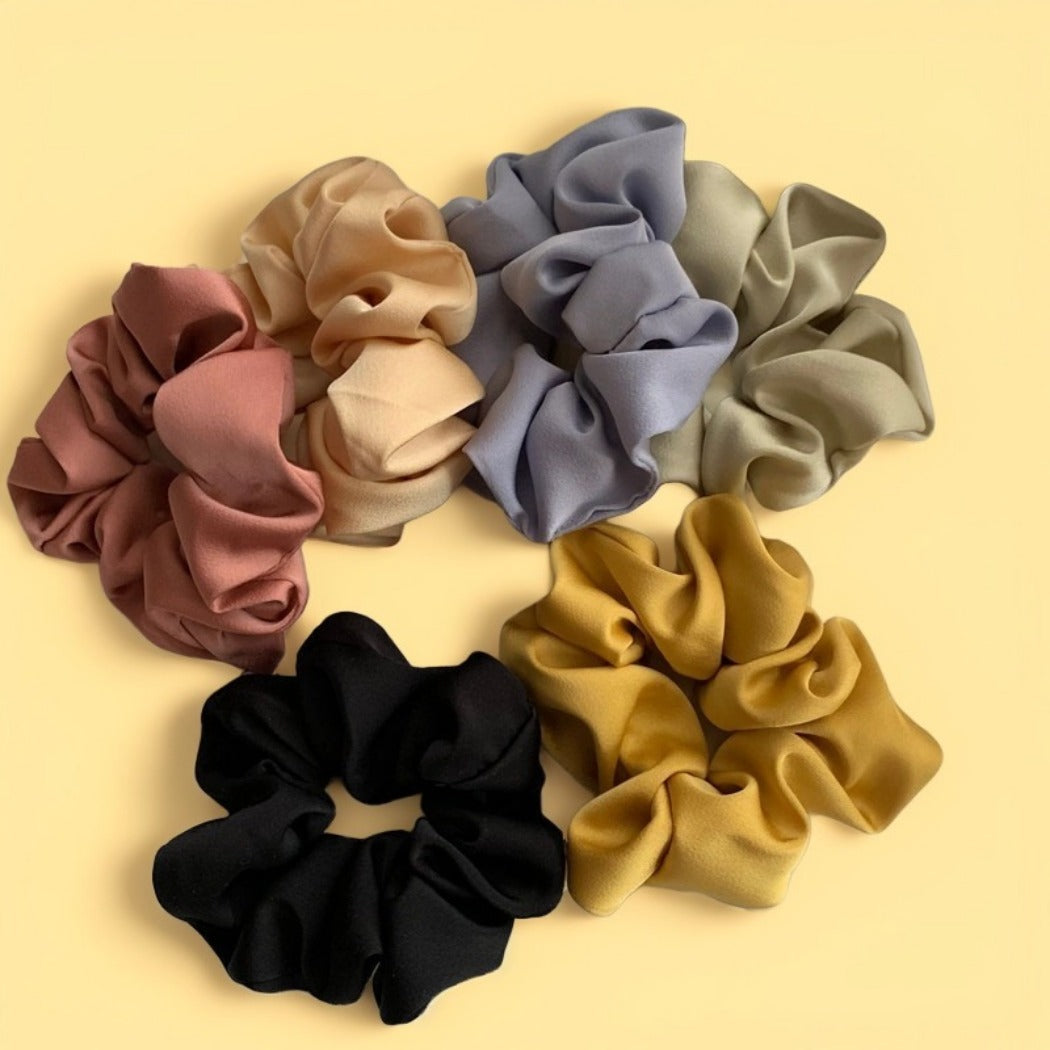 GIFTY - Luxury Satin Scrunchies (Vibrant Colors)